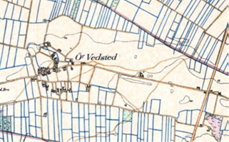Kort over Øster Vedsted 1899